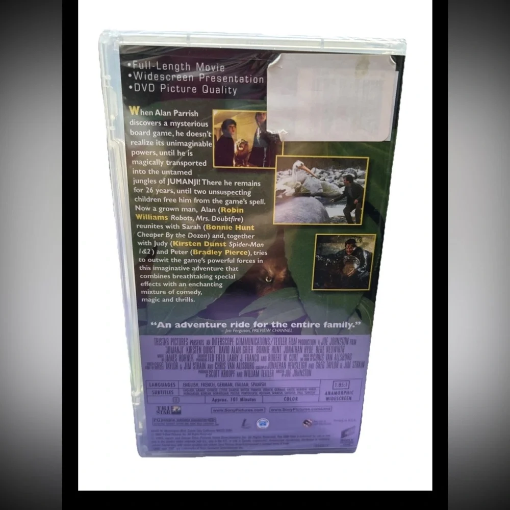 Jumanji UMD Video Movie 2005 Sony PSP, Robin Williams, 1995 PlayStation Portable - Picture 4 of 4